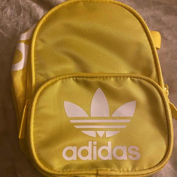 Yellow adidas mini backpack
